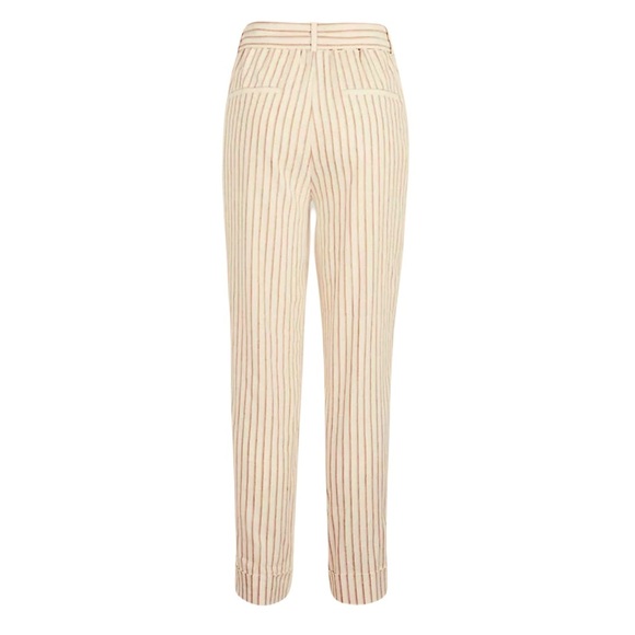 Ann Taylor Petite Striped Paperbag Waist Pants - Size 4P - Picture 7 of 9